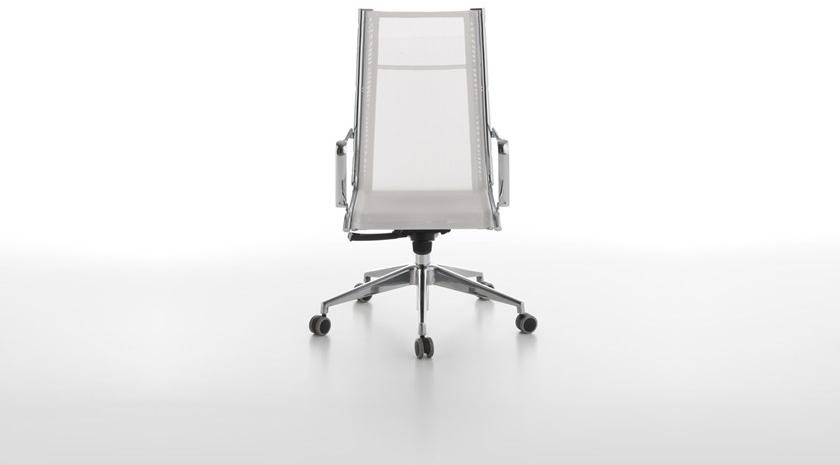 Manerba Поворотное офисное кресло из сетки с высокой спинкой Net U189g02 - Вид №1