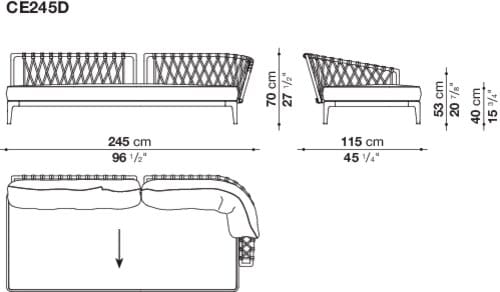 Ткань сад диван B&B Italia Outdoor ARCH-00084560 - Вид №19