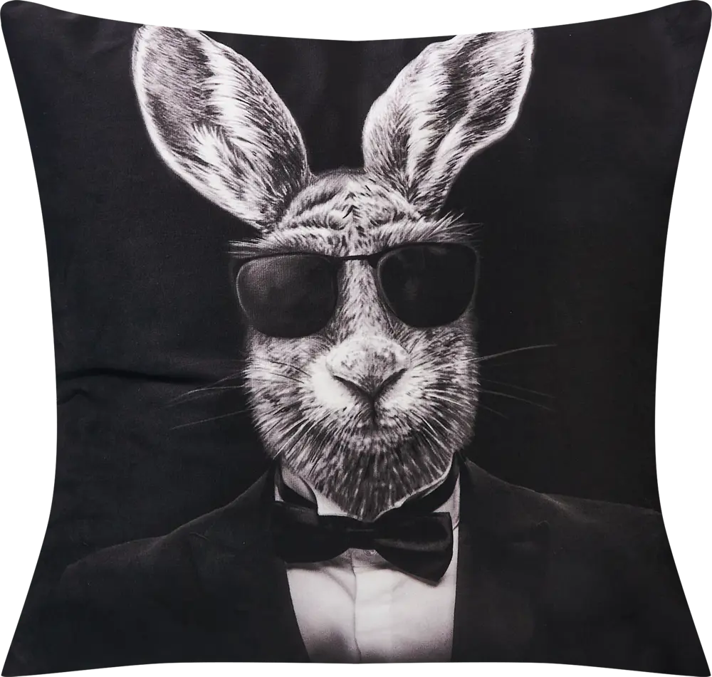 SEASONS Подушка-акцент «Кролик» 40x40 см в элегантном черно-белом исполнении 87000928