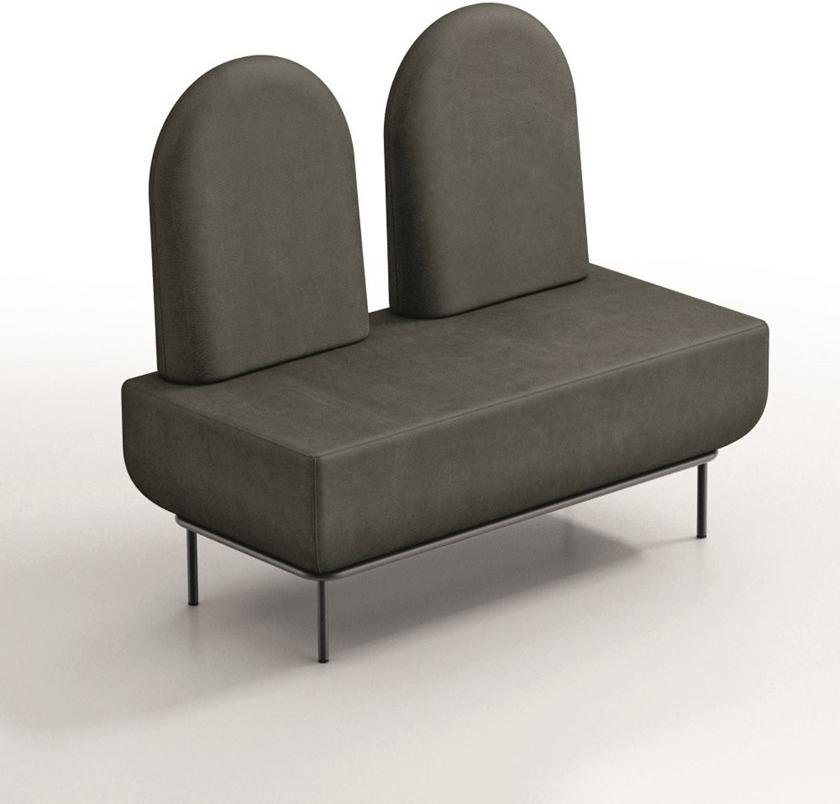 Midj Модульная тканевая скамья со спинкой Landscape S120cc+sk120rb - Вид №1