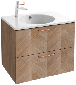 EB2521-R7-NR4 Тумба под столешницу 70 см, 2 ящика, бронзовая ручка JACOB DELAFON ODÉON RIVE GAUCHE