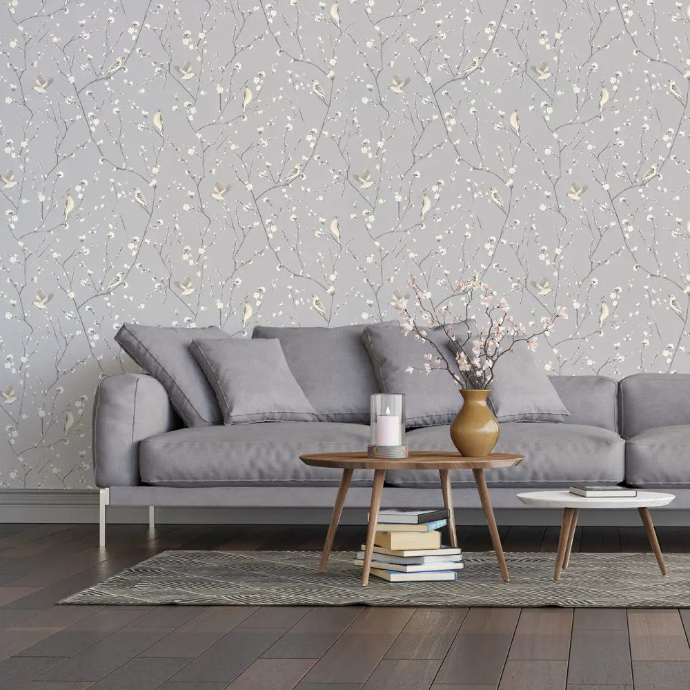 Обои флизелиновые Deco-Deco Julie серые 1.06 м DD6032-11 85352834 STLM-2175992 - Вид №2