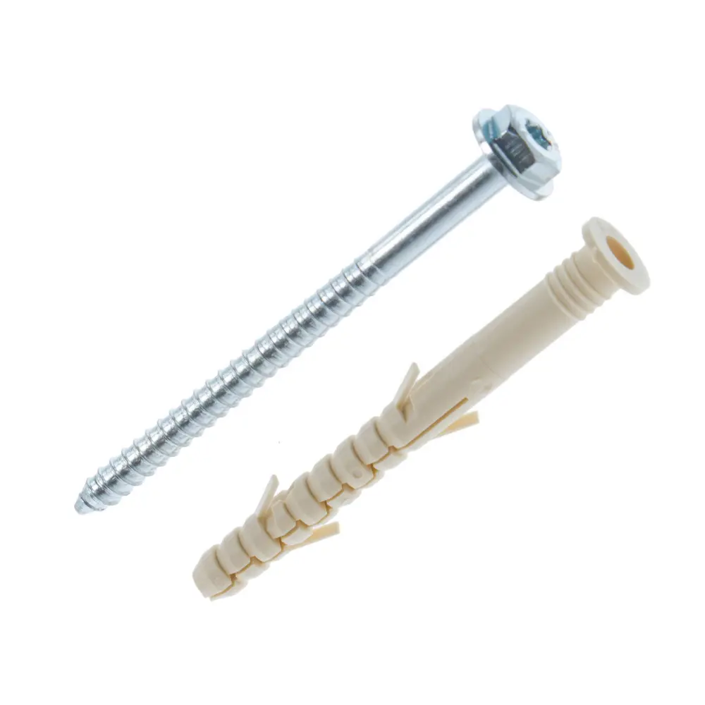 Дюбель Standers KAT FN 10х100 НЕХ, с шурупом, с ШГ, 4 шт. 14290344 STLM-2151075 