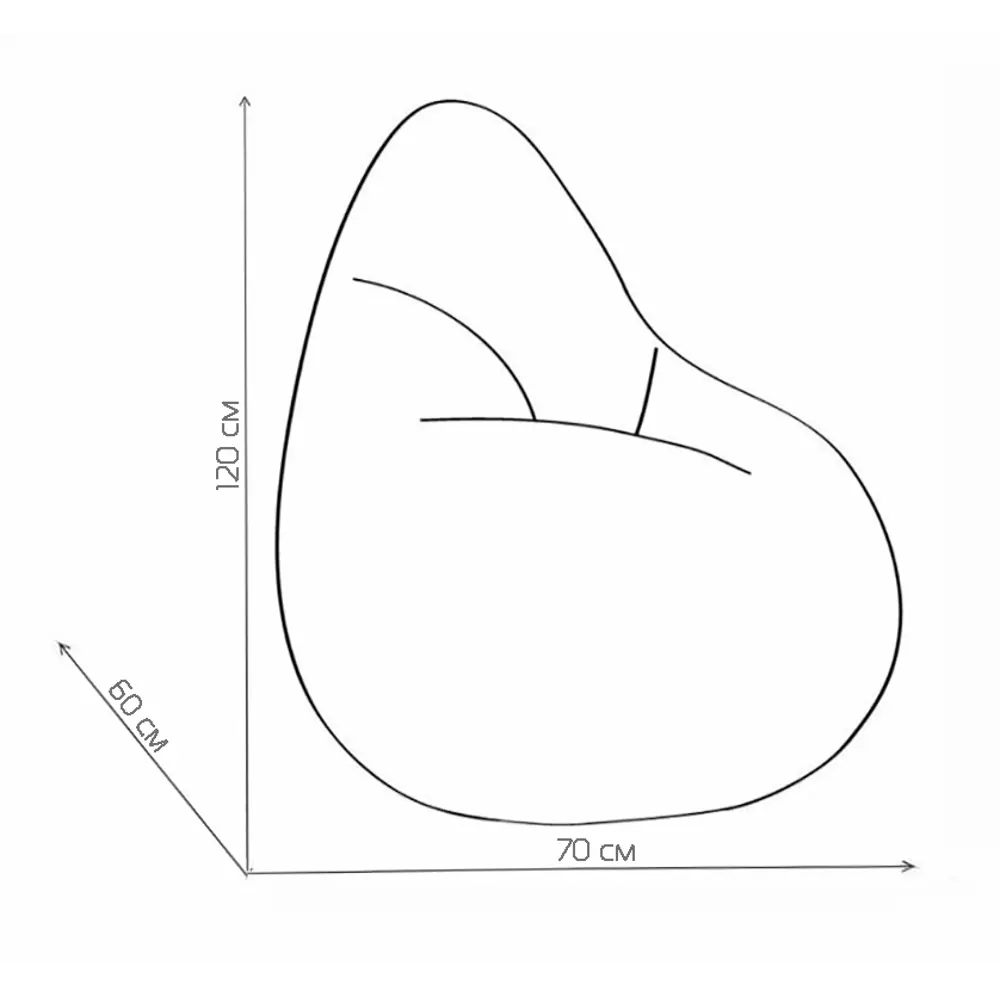 Кресло-груша Seasons полиэстер цвет краплак 120x70x60 см STLM-2105465 - Вид №4