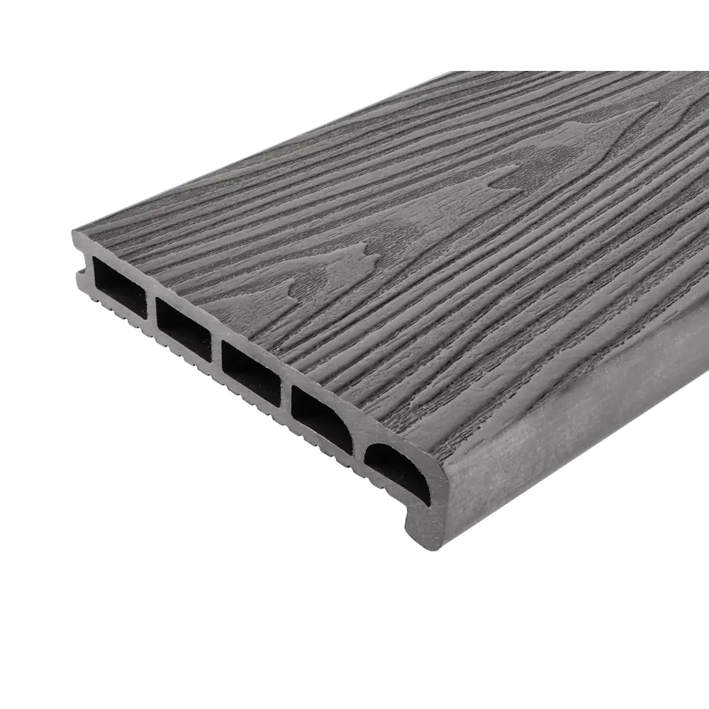 Ступень прямая ДПК серая 35x170x3000 мм T-DECKS 89366394 STLM-1014793