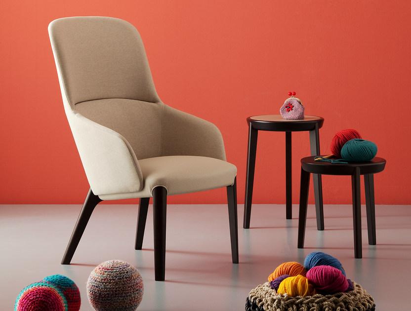 Very Wood Кресло из ткани с подлокотниками Bellevue sun-id-1462737 - Вид №4