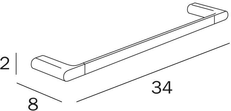 INDA® Вешалка для полотенец из металла Mito A2018a - Вид №1