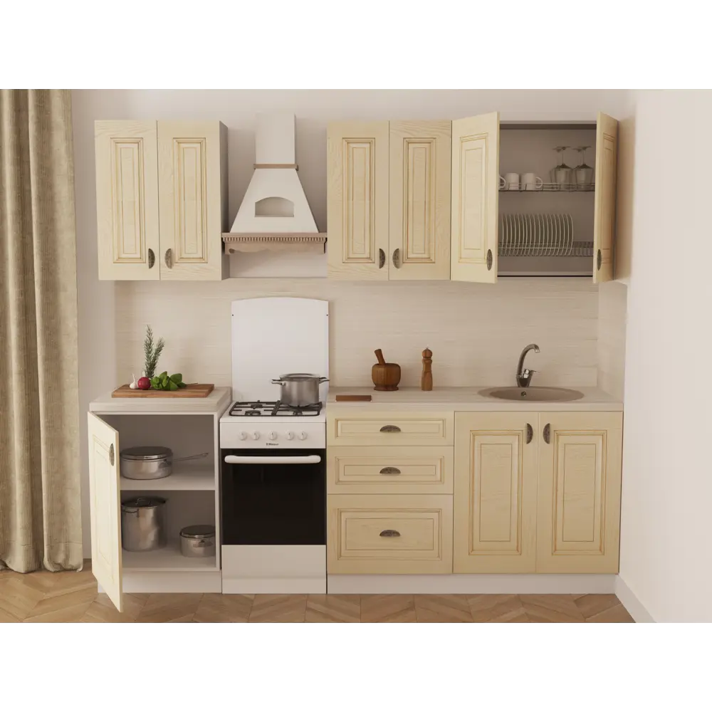 Столешница Браш 240x3.8x60 см ЛДСП цвет бежевый 82118311 STLM-2113126 DELINIA - Вид №11