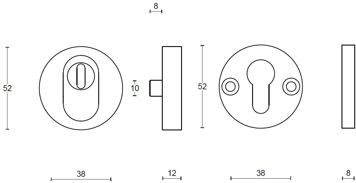 Formani Розетка круглая из нержавеющей стали One Pbveil / kt - Вид №3