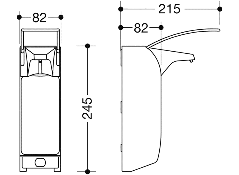 805.06.350 Дозатор дезинфицирующего средства и мыла HEWI Spenderprodukte  - Вид №1