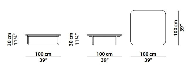 Квадратный садовый столик из натурального камня Baxter Аризона ARCH-00130347 - Вид №4