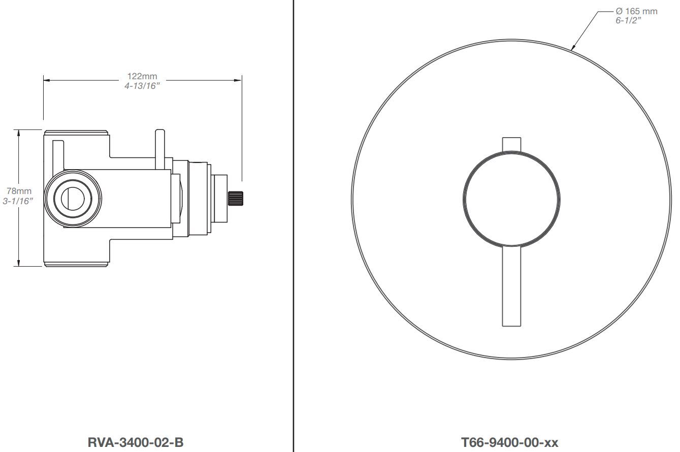 3/4"термостатический смеситель для душа BARIL Zip B66 ARCH-00050188 - Вид №1