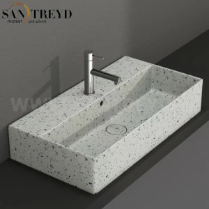 IN072GB Подвесная раковина настенная прямоугольная Ceramica Globo T-EDGE белая