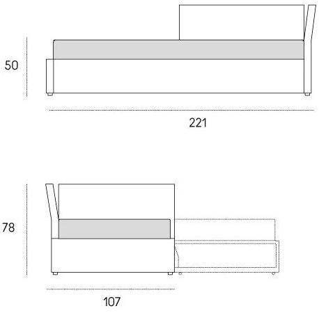 Casamania & Horm Дормез со съемным чехлом из ткани sun-id-1454558 - Вид №10