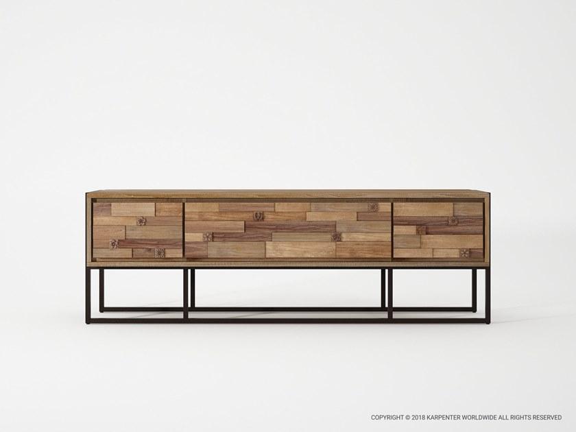 KARPENTER Тиковая тумба под ТВ с ящиками Carv'n sun-id-1515576 - Вид №1