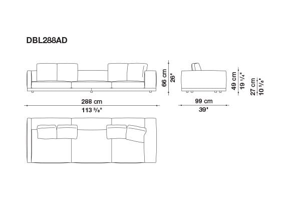 Кожаный диван B&B Italia док ARCH-00106863 - Вид №173