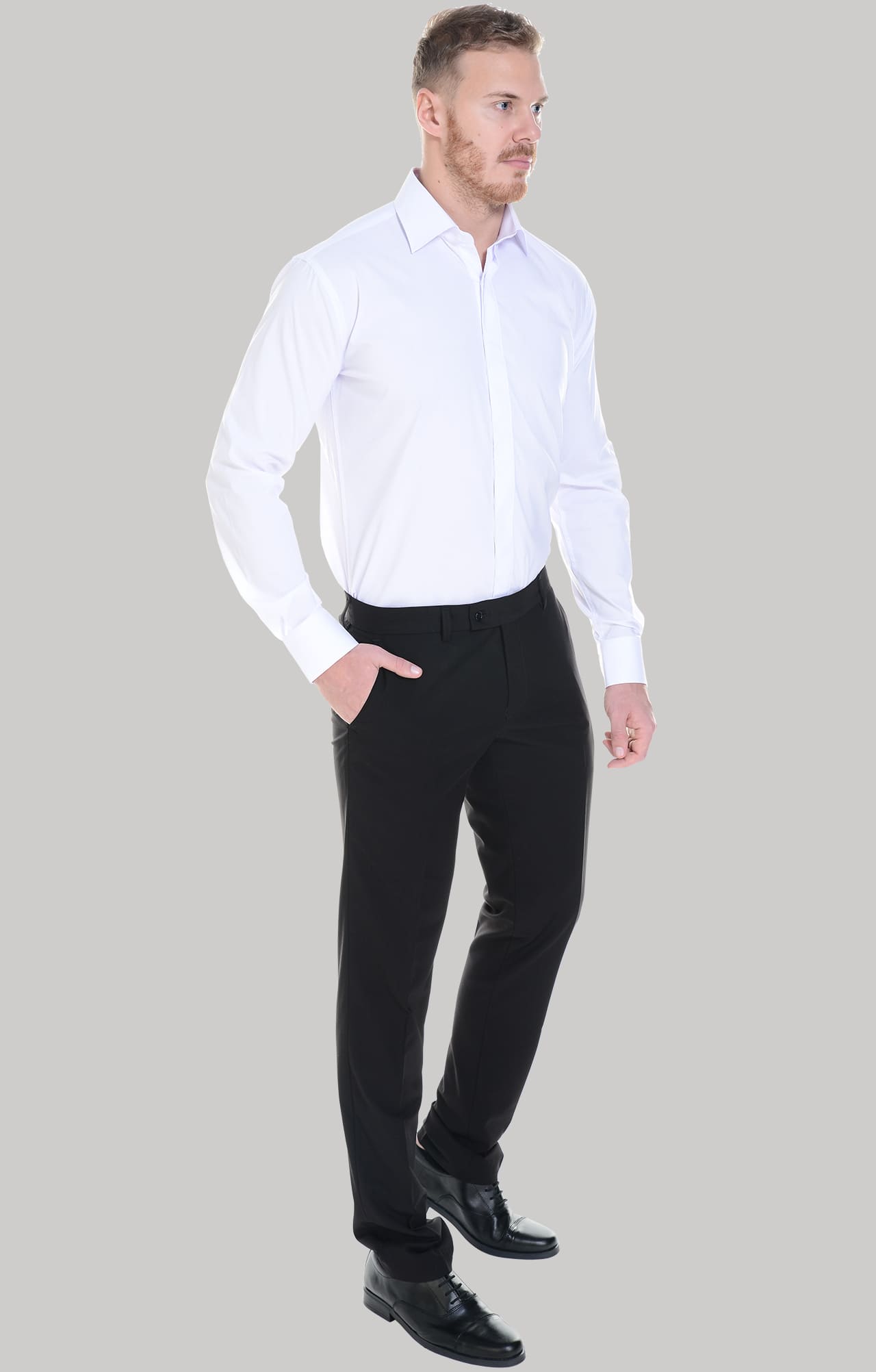 62469 Рубашка мужская  white El-Risto  Корпоративная одежда  размер 43/176-182  - Вид №13