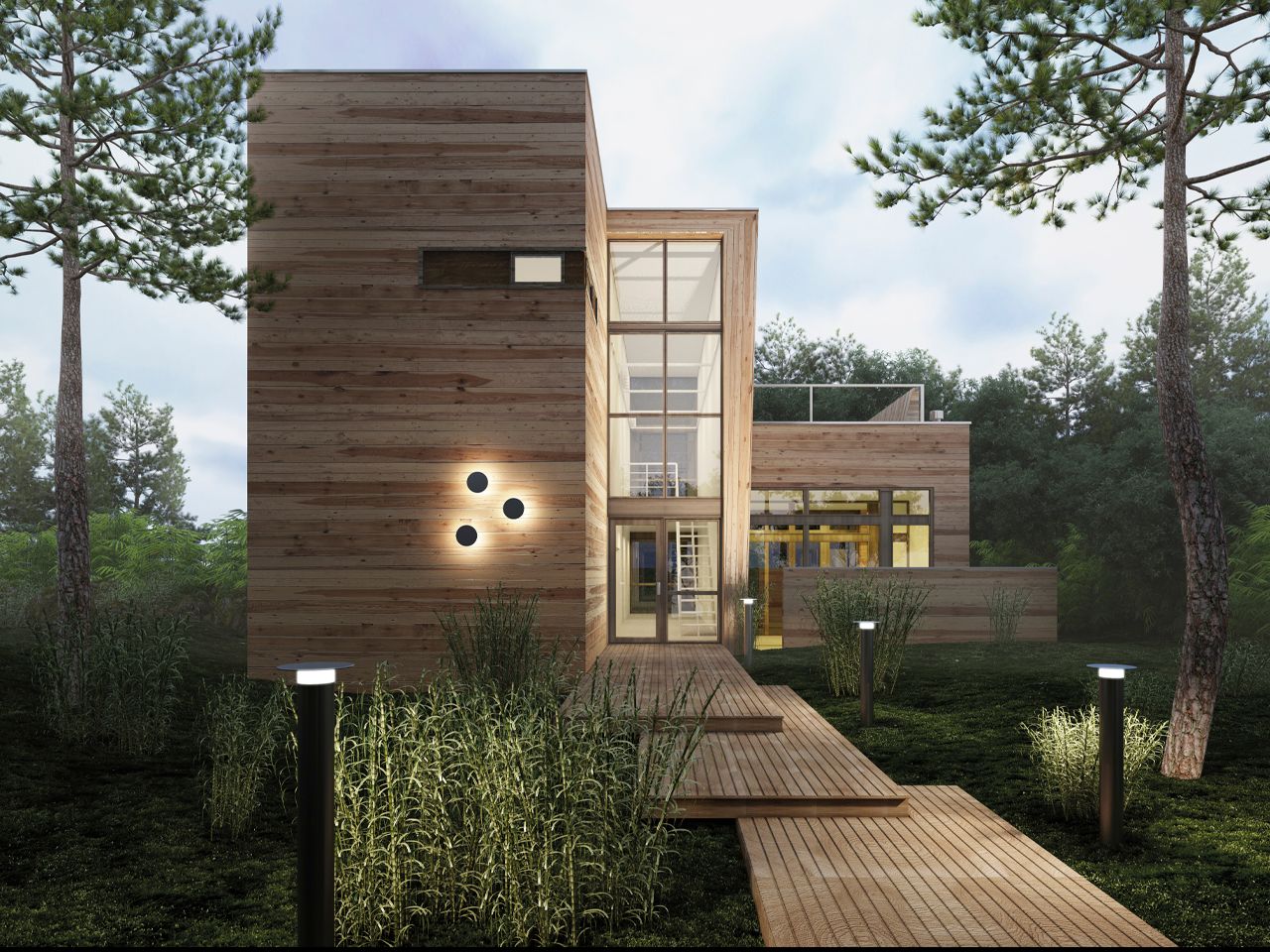 Латунные светодиодные наружные настенные светильники Aldo Bernardi Pasdedeux ARCH-00069465