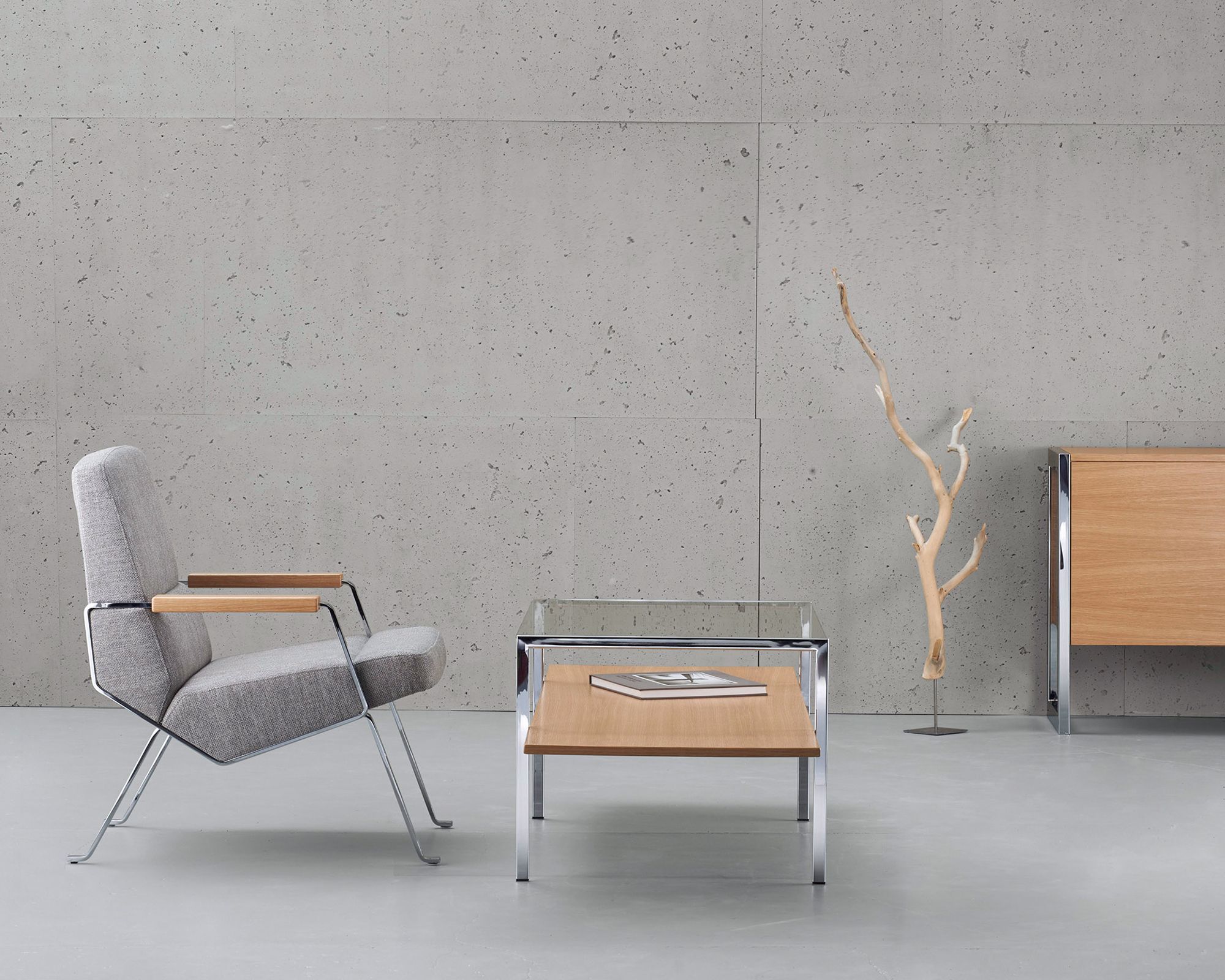 Прямоугольный журнальный столик из дерева и стекла SCHNEEWEISS interior KOLLEKTION.58 ARCH-00150546 - Вид №2