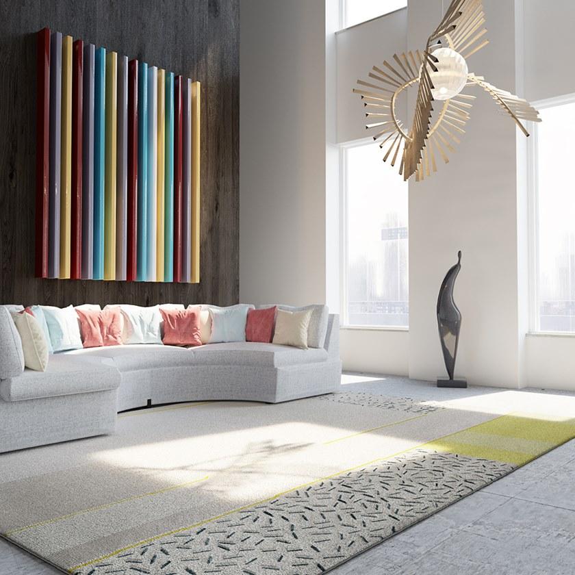 Tapis Rouge Прямоугольный коврик ручной работы из шерсти и шелка Abstraction Tr1765 - Вид №1