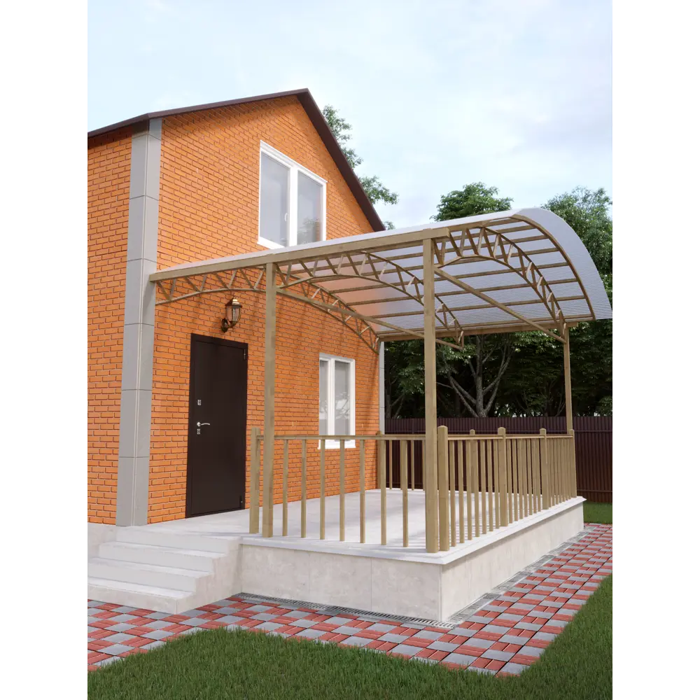 89150221 Поликарбонат сотовый Киви 6 мм 1.05x2 м прозрачный STLM-0079138 Santreyd  - Вид №3