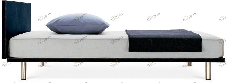 Zanotta Регулируемая по высоте двуспальная кровать из ткани или кожи Milano sun-id-1463811