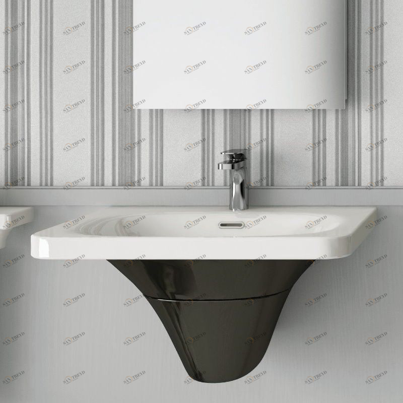 18829 Подвесная раковина настенная овальная Ceramica Hidra FLAT белая