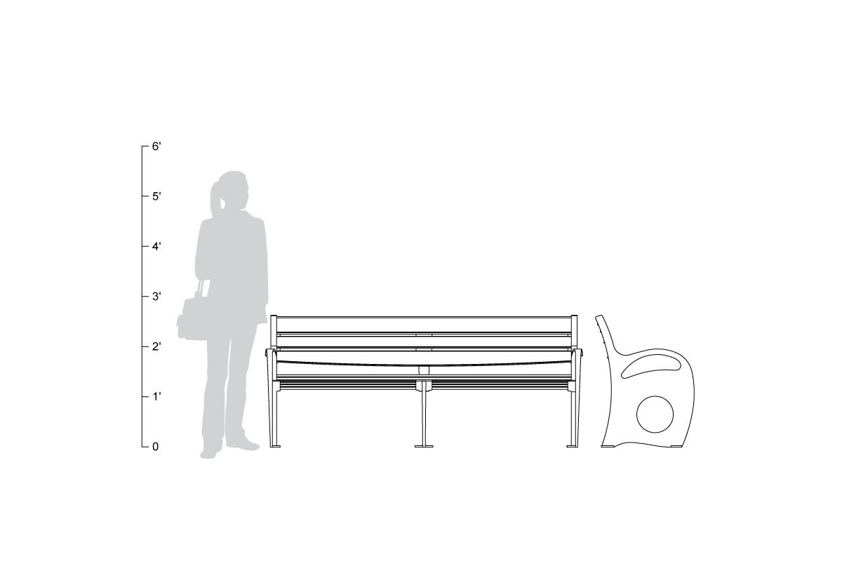 FSRT49 Скамейка Леда  Forms-surfaces  - Вид №10