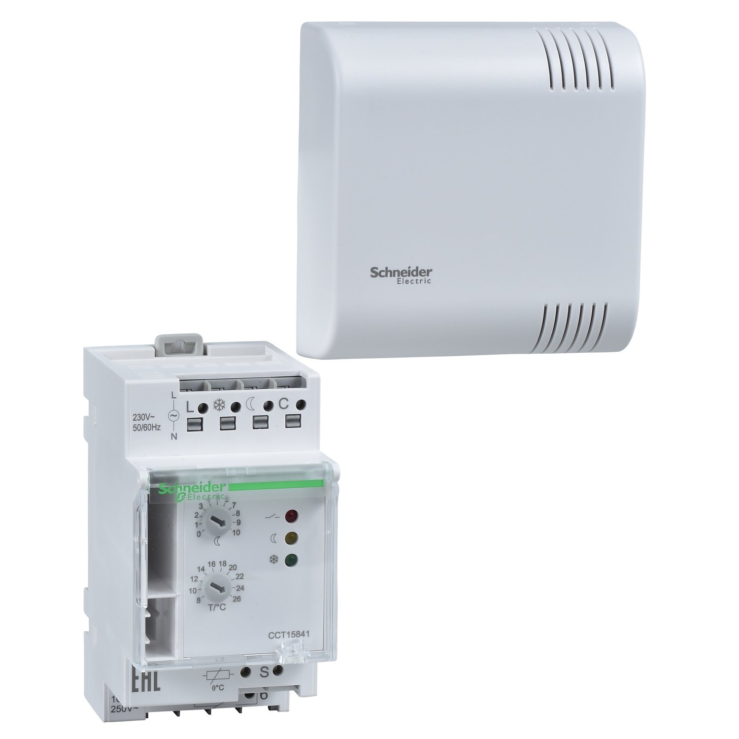 CCT15841 Acti 9 - TH4 - термостат - 1 зона - +8 °C до +26 °C Schneider Electric 
