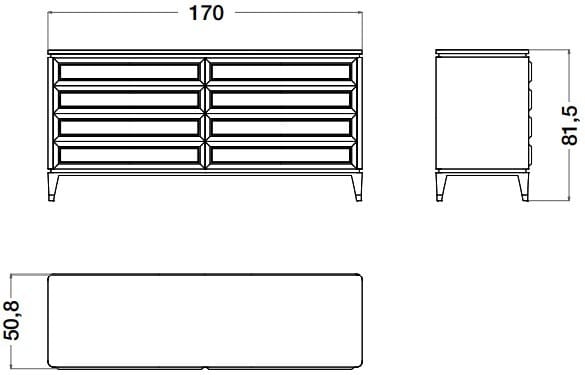 Деревянный комод CPRN HOMOOD Blue Moon ARCH-00104375 - Вид №2