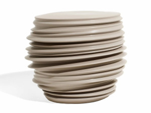 Круглый керамический садовый журнальный столик