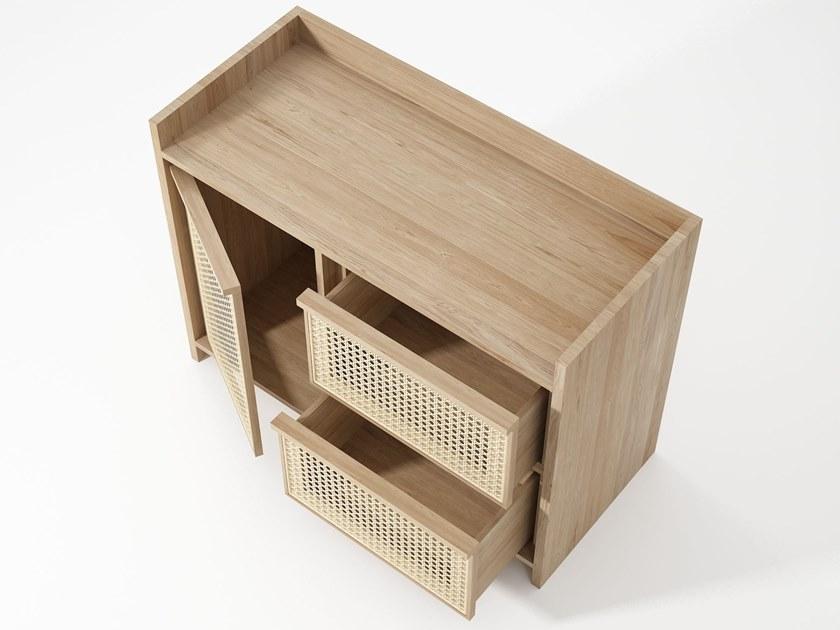 KARPENTER Комод из массива дерева и ротанга Roots Rt08-o - Вид №4