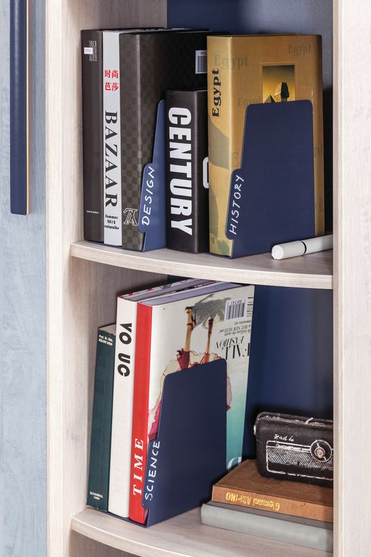 Стеллаж для книг двойной с дверцей Trio CILEK TRIO 00-3832201 Синий;бежевый Santreyd - Вид №2