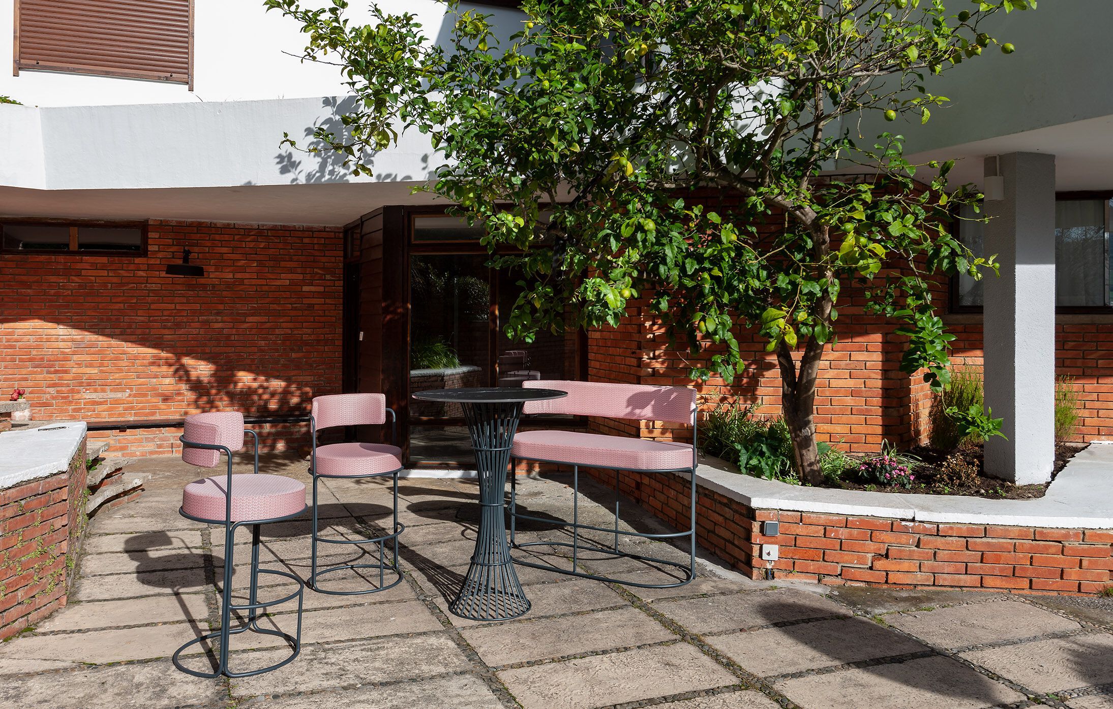 Стальной высокий садовый стул со спинкой iSimar Paradiso ARCH-00089697 - Вид №7