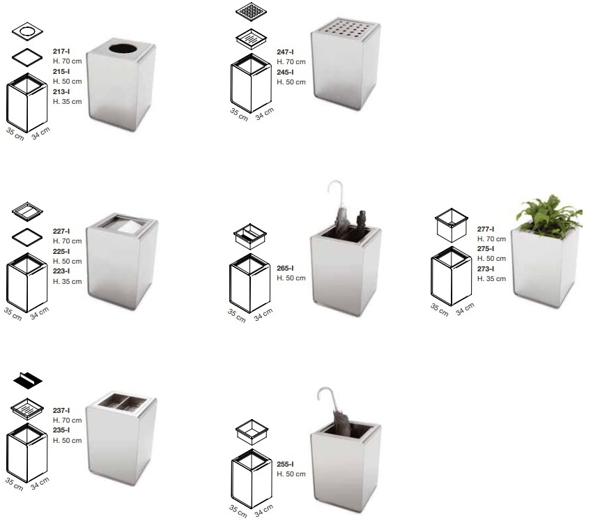 Caimi Brevetti Контейнер для макулатуры для раздельного сбора Prisma sun-id-1409755 - Вид №8