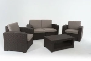 Мебель для отдыха из искусственного ротанга темно-коричневая "Шоколад" SF1-4P VINOTTI  00-3885161 Коричневый
