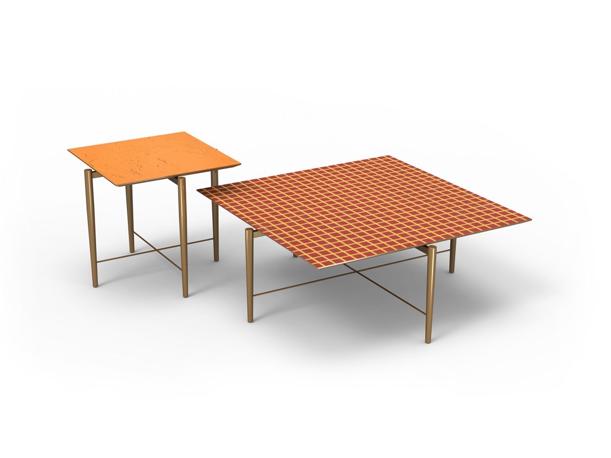 Квадратный металлический журнальный столик MOMENTI Главная и Контрактная ARCH-00065591