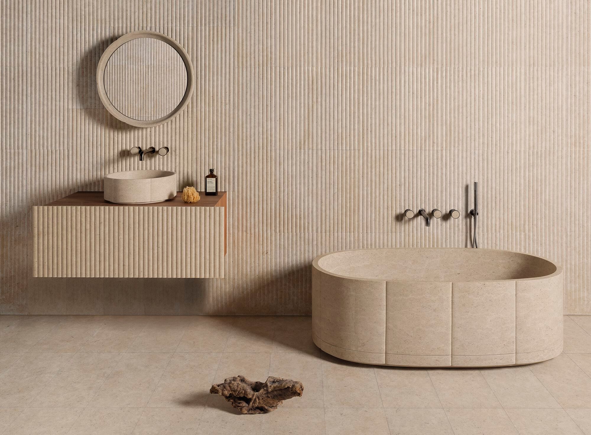 Мраморная овальная ванна в центре комнаты LUCE DI CARRARA Sartoriale ARCH-00146281 - Вид №3