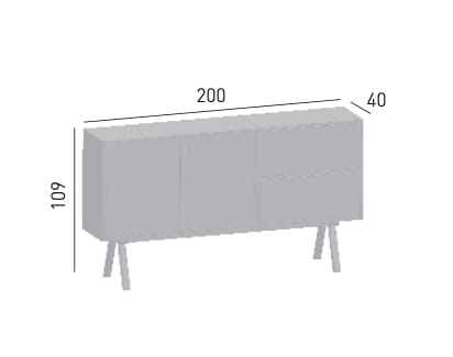 Низкий шкаф с ящиками GABER LOW CABINET 2027 ARCH-00034956 - Вид №2