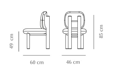 Мягкий стул из ткани DOOQ Aimi ARCH-00039913 - Вид №4