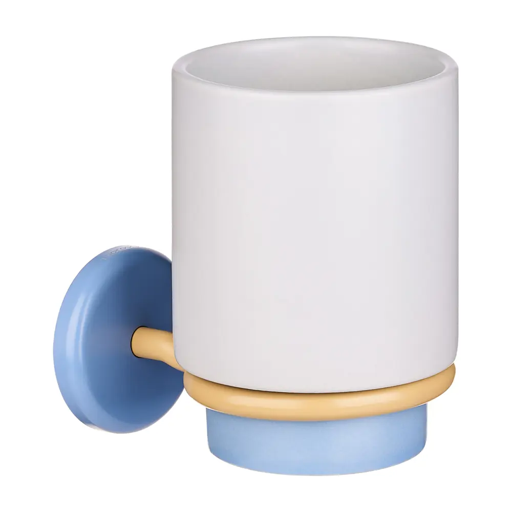 Стакан для зубных щеток Moroshka Antrim настенный керамика цвет бело-голубой STLM-2042068 - Вид №1