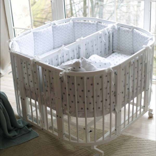 Манеж двухместная кроватка PlayPen 3 в 1 (без матрасов) 125 х 125 см COMFORTBABY  00-3949428 Разноцветный;белый Santreyd  - Вид №7