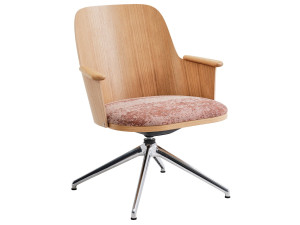 Деревянный поворотный стул с мягким сиденьем