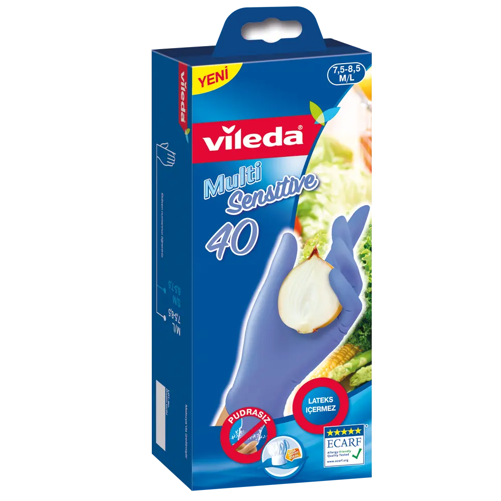 Перчатки нитриловые Виледа, размер M/L, 40 шт 16510606 STLM-2149337 VILEDA  - Вид №1