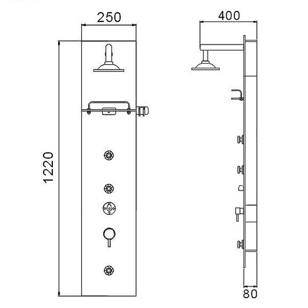 00152046 Душевая панель Gllon Santreyd  - Вид №1
