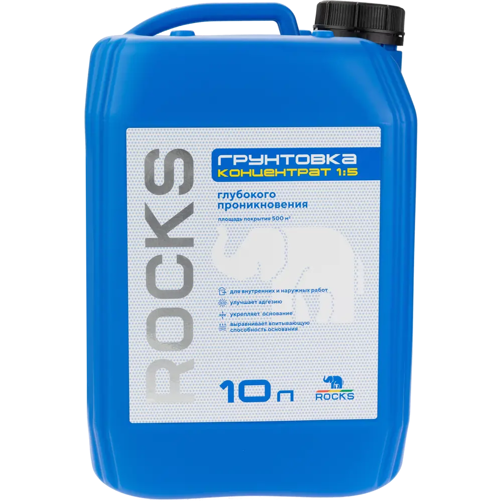 Грунт-концентрат Rocks глубокого проникновения для укрепления оснований 10 л 86533912 STLM-1016492