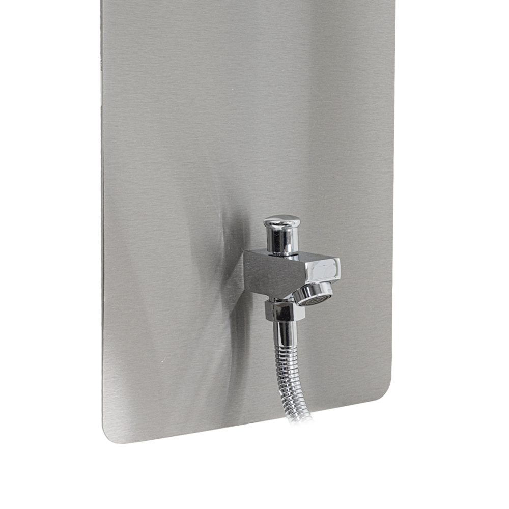 GFmark - Душевая панель - "тропический душ" ВРЕЗНАЯ с двумя лейками, корпус МАТОВАЯ нержавеющая сталь марки 304, код: 5517  - Вид №5