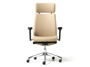 Офисное кресло руководителя из искусственной кожи с 5 спицами