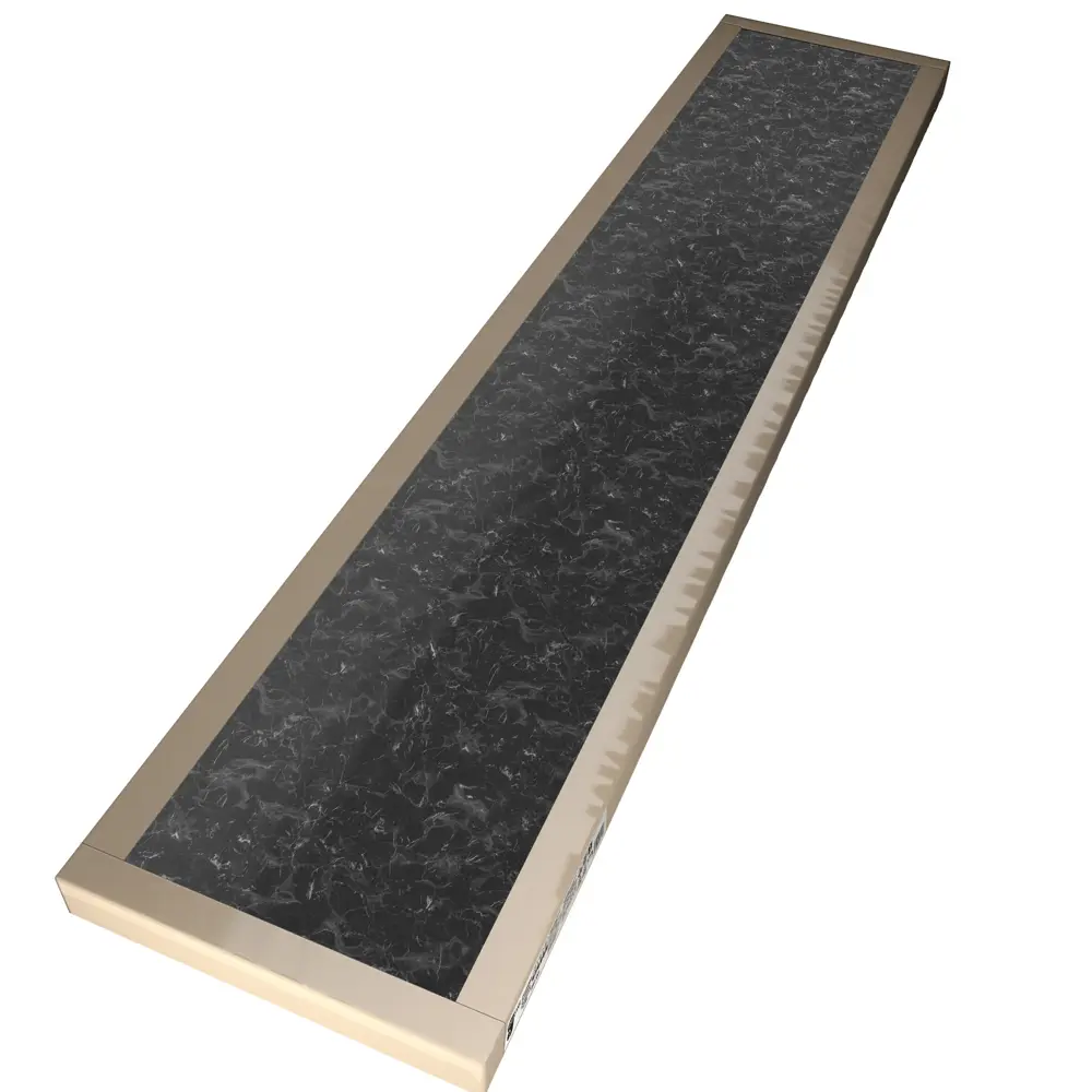 Столешница DELINIA Кунгур — элегантный черный мрамор с прожилками 60х240 см 85361391 STLM-1397537 - Вид №5