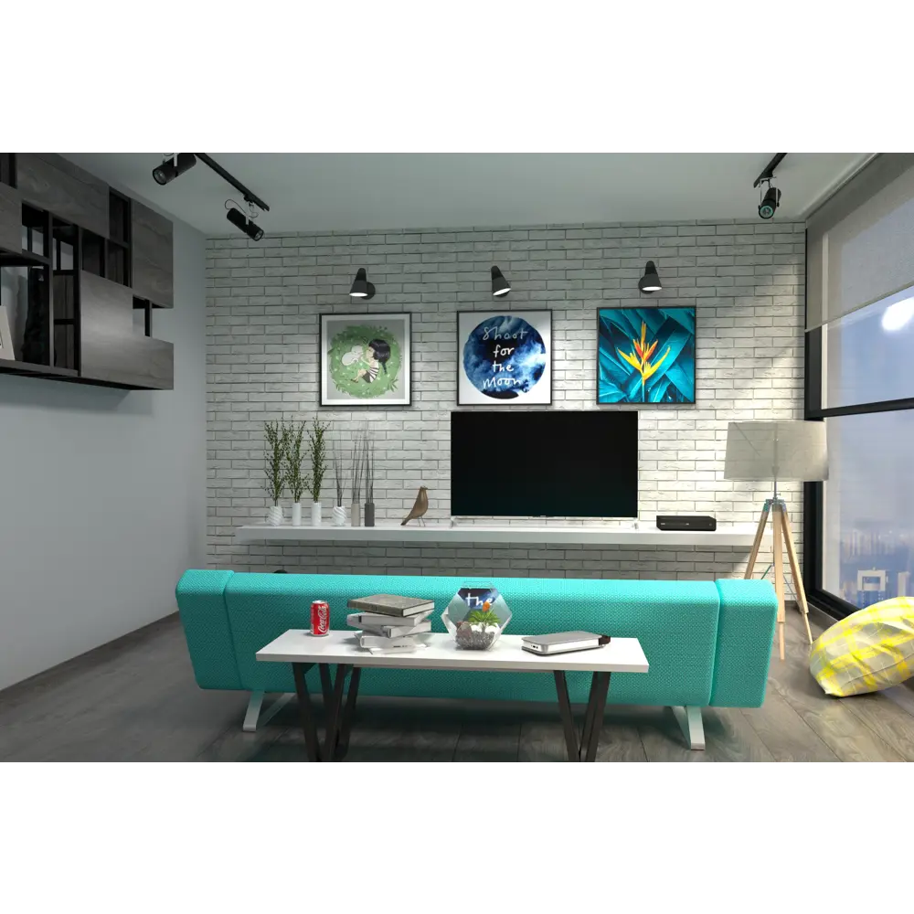 MONTE ALBA Гипсовая плитка Лофт Брик - белая кирпичная кладка 18366490 STLM-0010544 - Вид №4